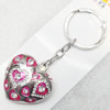 Zinc Alloy keyring Jewelry Chains, width:35mm, Length Approx:9cm, Sold by Dozen