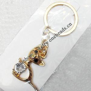 Zinc Alloy keyring Jewelry Chains, width:36mm, Length Approx:9.5cm, Sold by Dozen