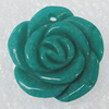 Handmade Lampwork Flower, 19mm Hole:1mm, Sold by PC