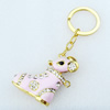 Zinc Alloy keyring Jewelry Chains, width:43mm, Length Approx:10cm, Sold by Dozen