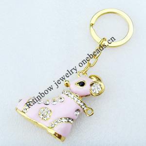 Zinc Alloy keyring Jewelry Chains, width:43mm, Length Approx:10cm, Sold by Dozen