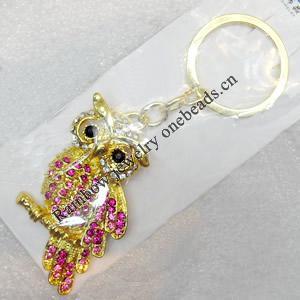 Zinc Alloy keyring Jewelry Chains, width:35mm, Length Approx:10.5cm, Sold by Dozen