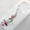 Zinc Alloy keyring Jewelry Chains, width:27mm, Length Approx:10cm, Sold by Dozen