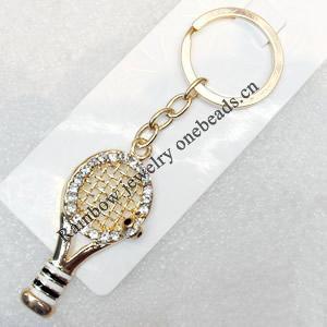 Zinc Alloy keyring Jewelry Chains, width:27mm, Length Approx:11.5cm, Sold by Dozen