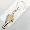 Zinc Alloy keyring Jewelry Chains, width:27mm, Length Approx:11.5cm, Sold by Dozen