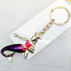 Zinc Alloy keyring Jewelry Chains, width:42mm, Length Approx:12.5cm, Sold by Dozen