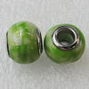 Fimo Beads European, 14x11mm Hole:5mm, Sold by Bag