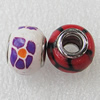 Fimo Beads European, 14x11mm Hole:5mm, Sold by Bag