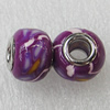 Fimo Beads European, 14x11mm Hole:5mm, Sold by Bag