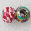 Fimo Beads European, 14x11mm Hole:5mm, Sold by Bag