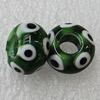 Millefiori Glass European, Mix Style, 14x11mm Hole:5mm, Sold by PC