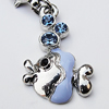 Zinc Alloy Enamel Charm/Pendant with Crystal, Nickel-free & Lead-free, A Grade Animal 25x16mm Hole:2mm, Sold by PC
