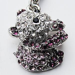 Zinc Alloy Charm/Pendant with Crystal, Nickel-free & Lead-free, A Grade Animal 25x20mm Hole:2mm, Sold by PC