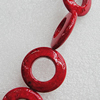 Fossil Beads, Donut O:30mm I:15mm Hole:1mm, Sold per 16-inch Strand