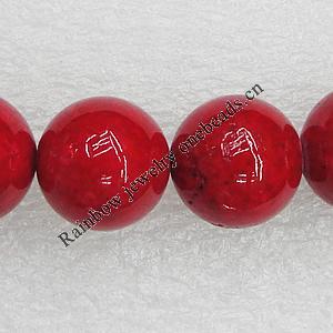 Fossil Beads, Round 4mm Hole:1mm, Sold per 16-inch Strand