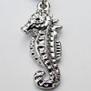 Zinc Alloy Charm/Pendants, Nickel-free & Lead-free, A Grade Animal 27x12mm Hole:2mm, Sold by PC