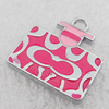 Zinc Alloy Enamel Pendants, Bag 22x21mm Hole:3mm, Sold by PC