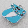 Zinc Alloy Enamel Pendants, Bag 20x17mm Hole:2mm, Sold by PC