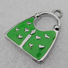 Zinc Alloy Enamel Pendants, Bag 26x20mm Hole:2.5mm, Sold by PC