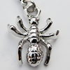 Zinc Alloy Charm/Pendants, Nickel-free & Lead-free, A Grade Animal 21x17mm Hole:2mm, Sold by PC