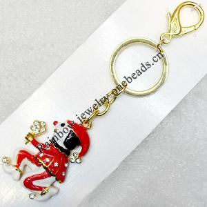 Zinc Alloy keyring Jewelry Chains, width:35mm, Length Approx:16cm, Sold by Dozen
