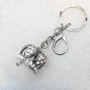 Zinc Alloy keyring Jewelry Chains, width:30mm, Length Approx:10.5cm, Sold by Dozen