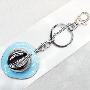 Zinc Alloy keyring Jewelry Chains, width:48mm, Length Approx:14cm, Sold by Dozen