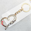 Zinc Alloy keyring Jewelry Chains, width:40mm, Length Approx:11.5cm, Sold by Dozen