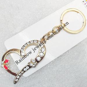 Zinc Alloy keyring Jewelry Chains, width:40mm, Length Approx:11.5cm, Sold by Dozen