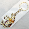 Zinc Alloy keyring Jewelry Chains, width:38mm, Length Approx:11.5cm, Sold by Dozen