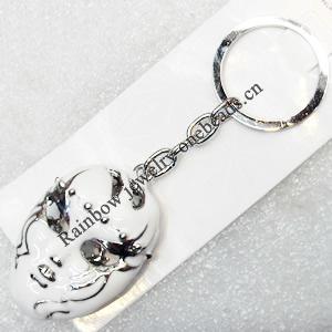 Zinc Alloy keyring Jewelry Chains, width:32mm, Length Approx:10.5cm, Sold by Dozen