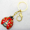 Zinc Alloy keyring Jewelry Chains, width:35mm, Length Approx:10.5cm, Sold by Dozen