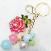 Zinc Alloy keyring Jewelry Chains, width:35mm, Length Approx:13.3cm, Sold by Dozen