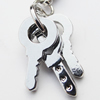 Zinc Alloy Charm/Pendants, Nickel-free & Lead-free, A Grade Key 15x17mm Hole:2mm, Sold by PC