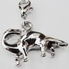 Zinc Alloy Charm/Pendants, Nickel-free & Lead-free, A Grade Animal 22x11mm Hole:2mm, Sold by PC