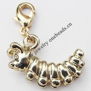 Zinc Alloy Charm/Pendants, Nickel-free & Lead-free, A Grade Animal 20x13mm Hole:2mm, Sold by PC
