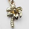 Zinc Alloy Charm/Pendants, Nickel-free & Lead-free, A Grade Flower 20x11mm Hole:2mm, Sold by PC