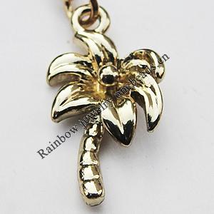 Zinc Alloy Charm/Pendants, Nickel-free & Lead-free, A Grade Flower 20x11mm Hole:2mm, Sold by PC