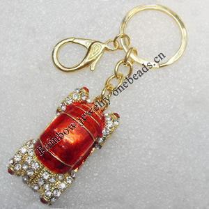 Zinc Alloy keyring Jewelry Chains, width:25mm, Length Approx:14cm, Sold by Dozen