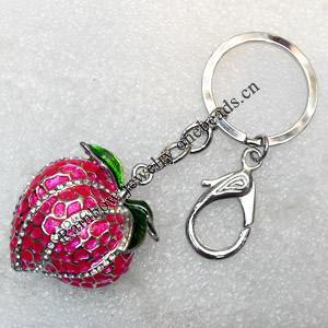 Zinc Alloy keyring Jewelry Chains, width:33mm, Length Approx:12.5cm, Sold by Dozen