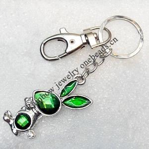 Zinc Alloy keyring Jewelry Chains, width:30mm, Length Approx:15cm, Sold by Dozen