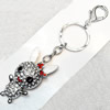 Zinc Alloy keyring Jewelry Chains, width:27mm, Length Approx:14.5cm, Sold by Dozen