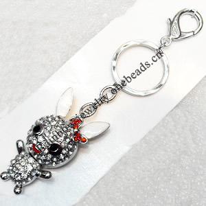 Zinc Alloy keyring Jewelry Chains, width:27mm, Length Approx:14.5cm, Sold by Dozen