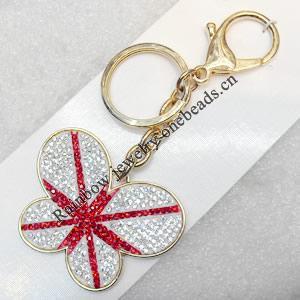 Zinc Alloy keyring Jewelry Chains, width:56mm, Length Approx:12cm, Sold by Dozen