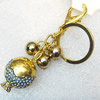 Zinc Alloy keyring Jewelry Chains, width:24mm, Length Approx:9.5cm, Sold by Dozen