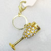 Zinc Alloy keyring Jewelry Chains, width:20mm, Length Approx:14.5cm, Sold by Dozen