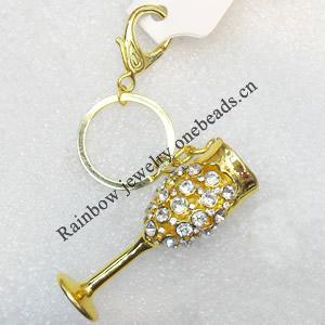 Zinc Alloy keyring Jewelry Chains, width:20mm, Length Approx:14.5cm, Sold by Dozen