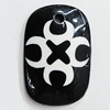 Resin Pendants, Rectangle 30x21mm Hole:2.5mm, Sold by Bag