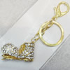 Zinc Alloy keyring Jewelry Chains, width:40mm, Length Approx:11cm, Sold by Dozen