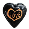Resin Pendants, Heart 26x24mm Hole:2.5mm, Sold by Bag